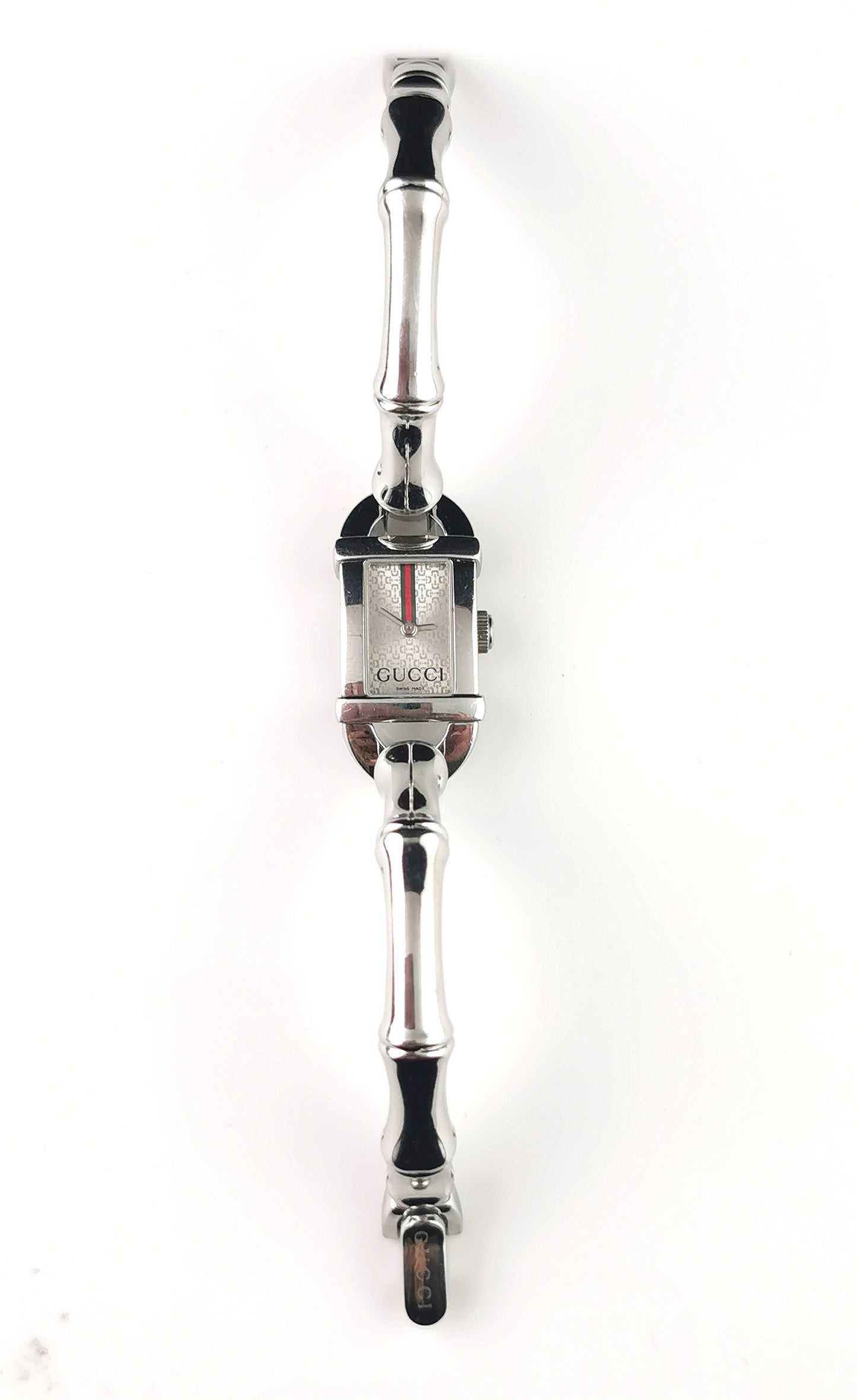 Vintage Gucci 6800l ladies wristwatch, Bamboo bangle strap