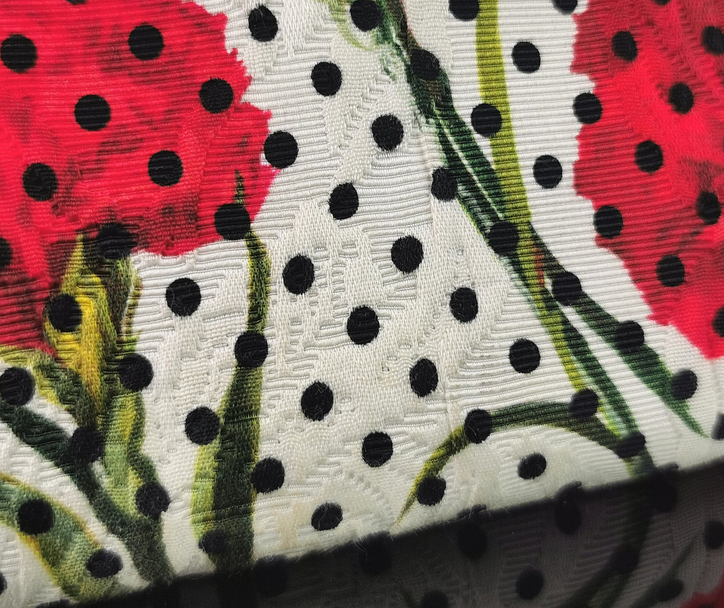 Dolce and Gabbana floral clutch purse, Carnation and Polka dot