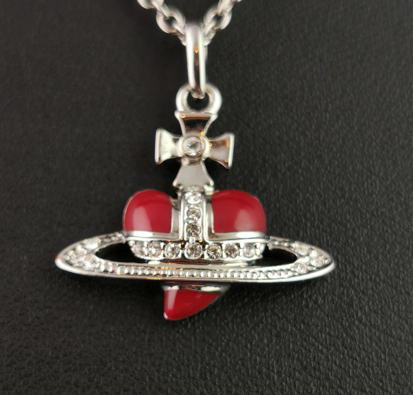 Vintage Vivienne Westwood heart orb pendant necklace, boxed