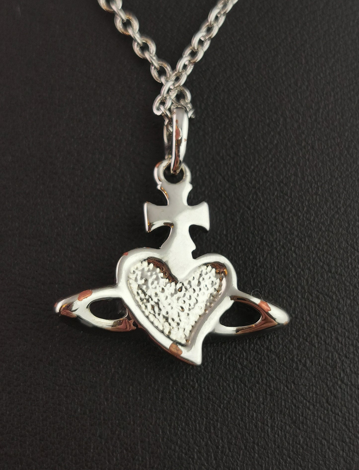 Vintage Vivienne Westwood heart orb pendant necklace, boxed