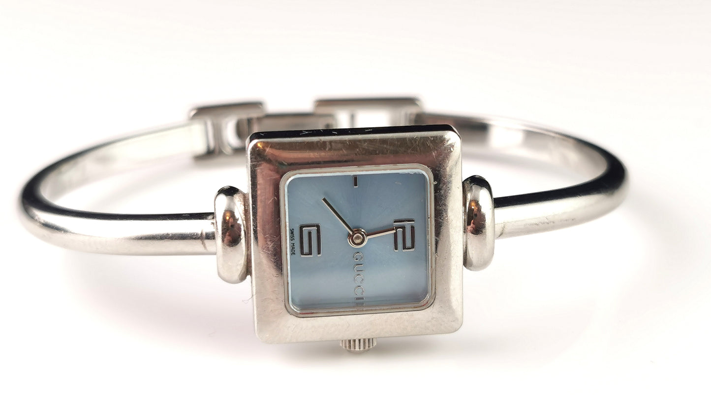 Vintage Gucci 1900l ladies wristwatch, bangle strap