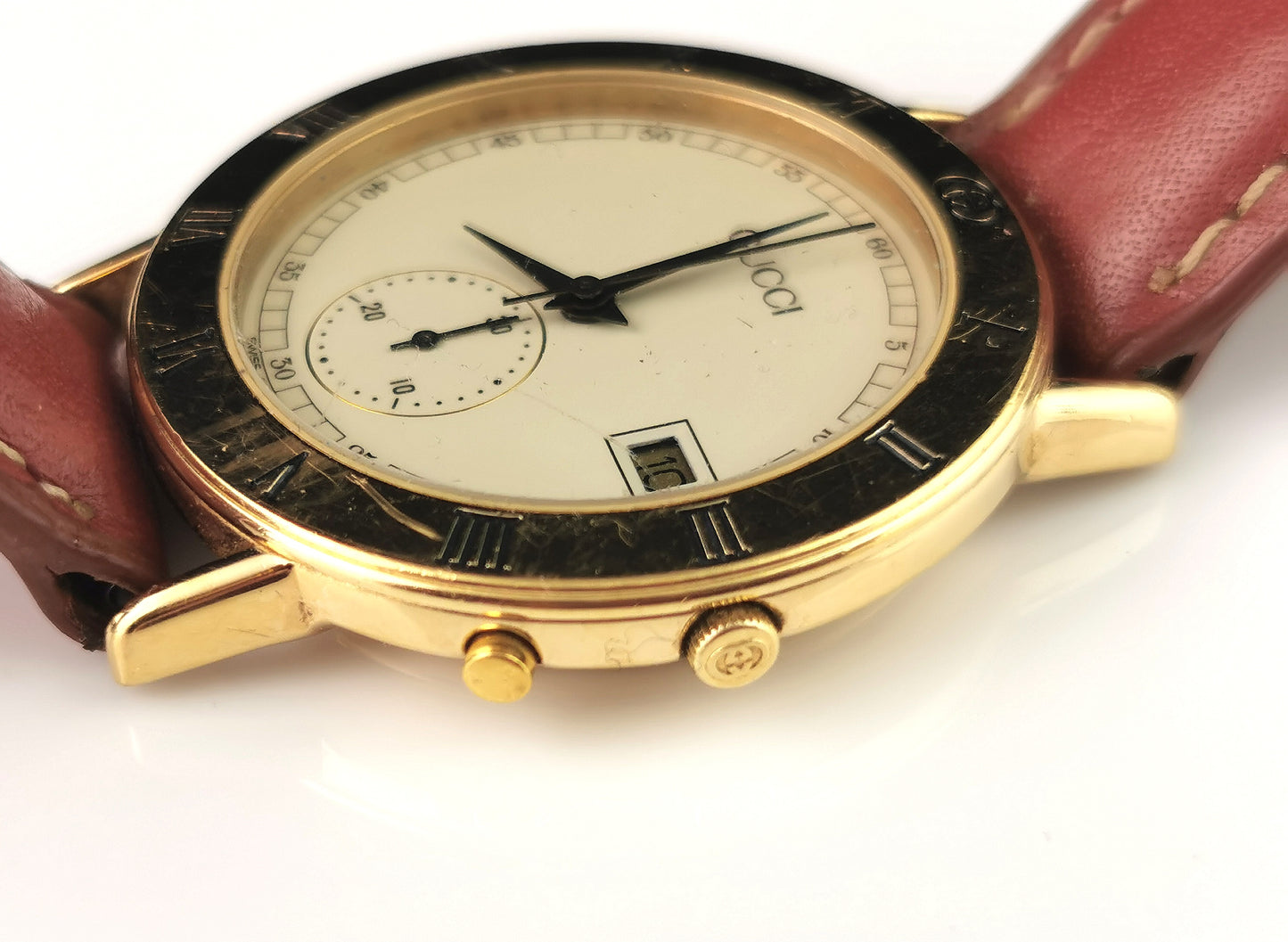 Gucci 3800M Gold plated Chronograph watch