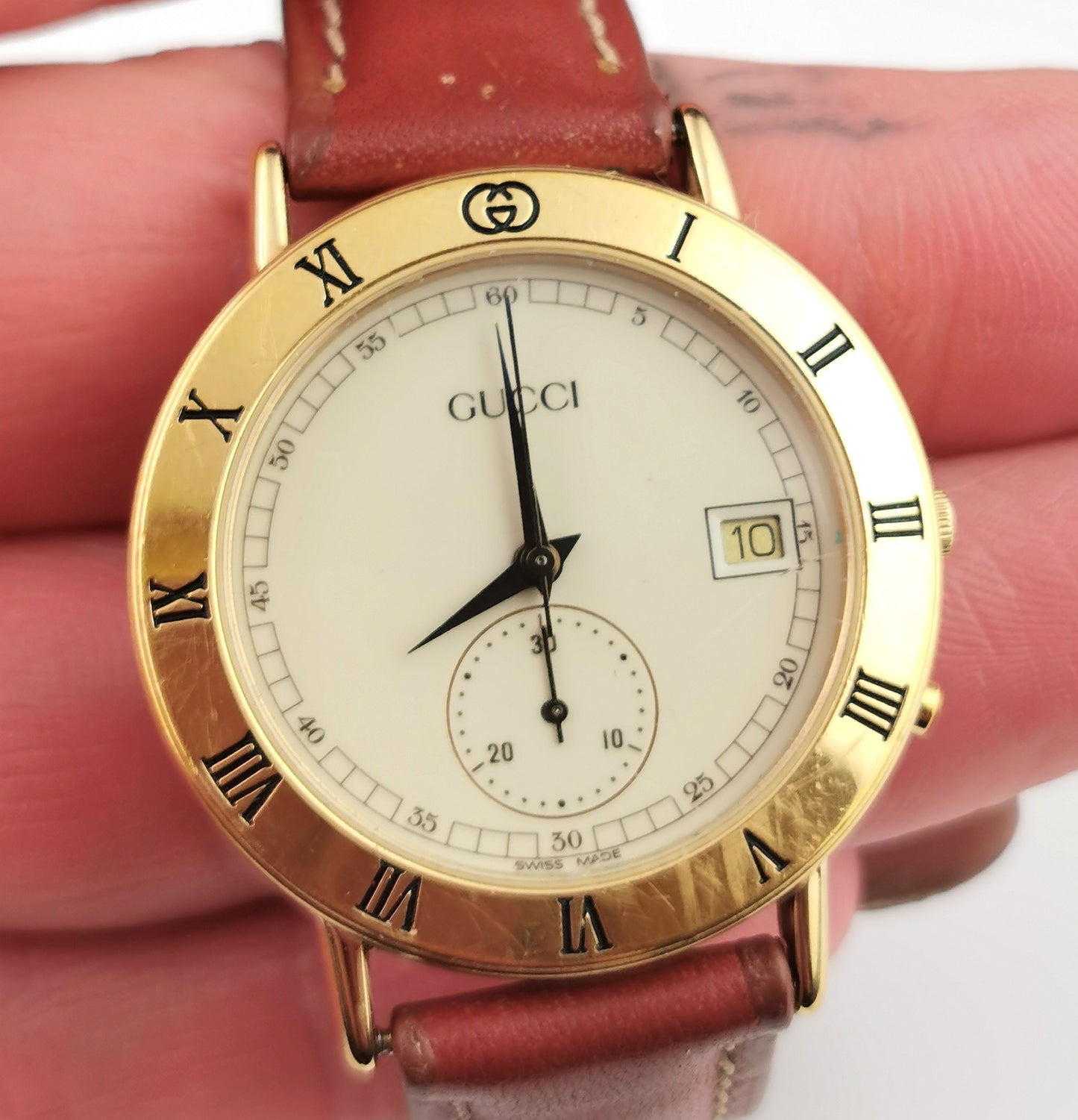 Gucci 3800M Gold plated Chronograph watch