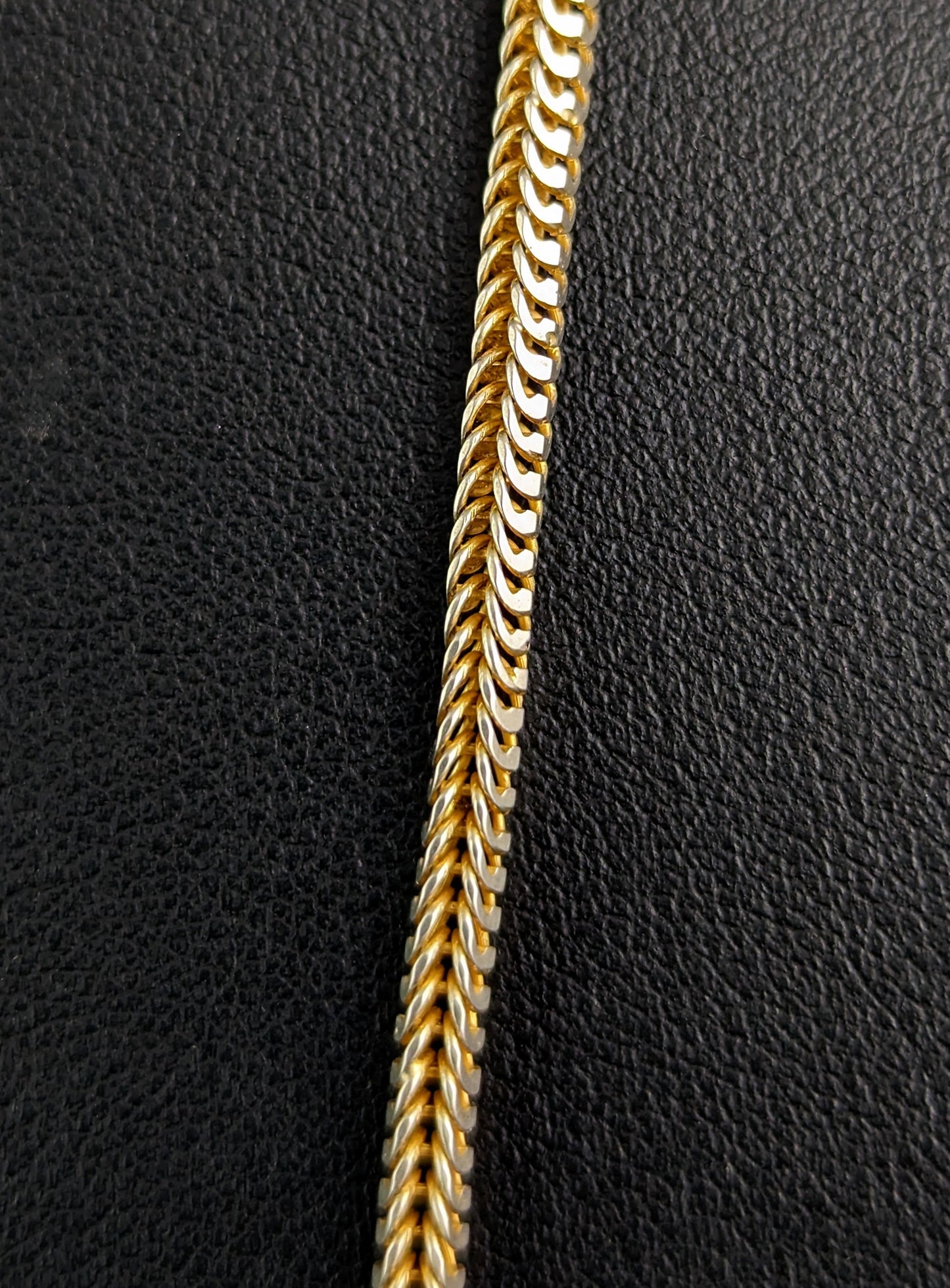 Antique Victorian gilt metal longuard chain necklace, muff chain