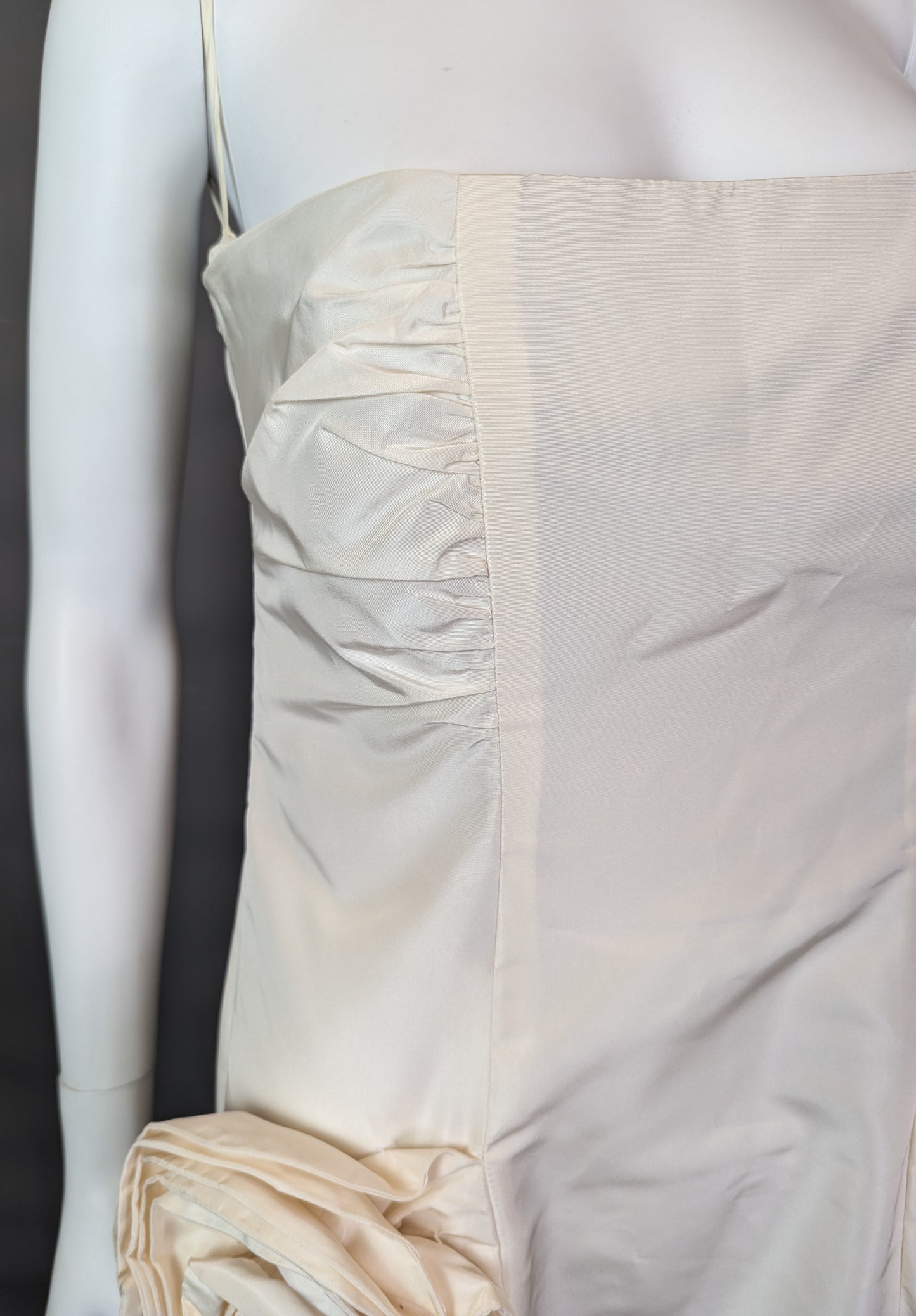 Vintage Valentino cream silk evening dress, prom, gown