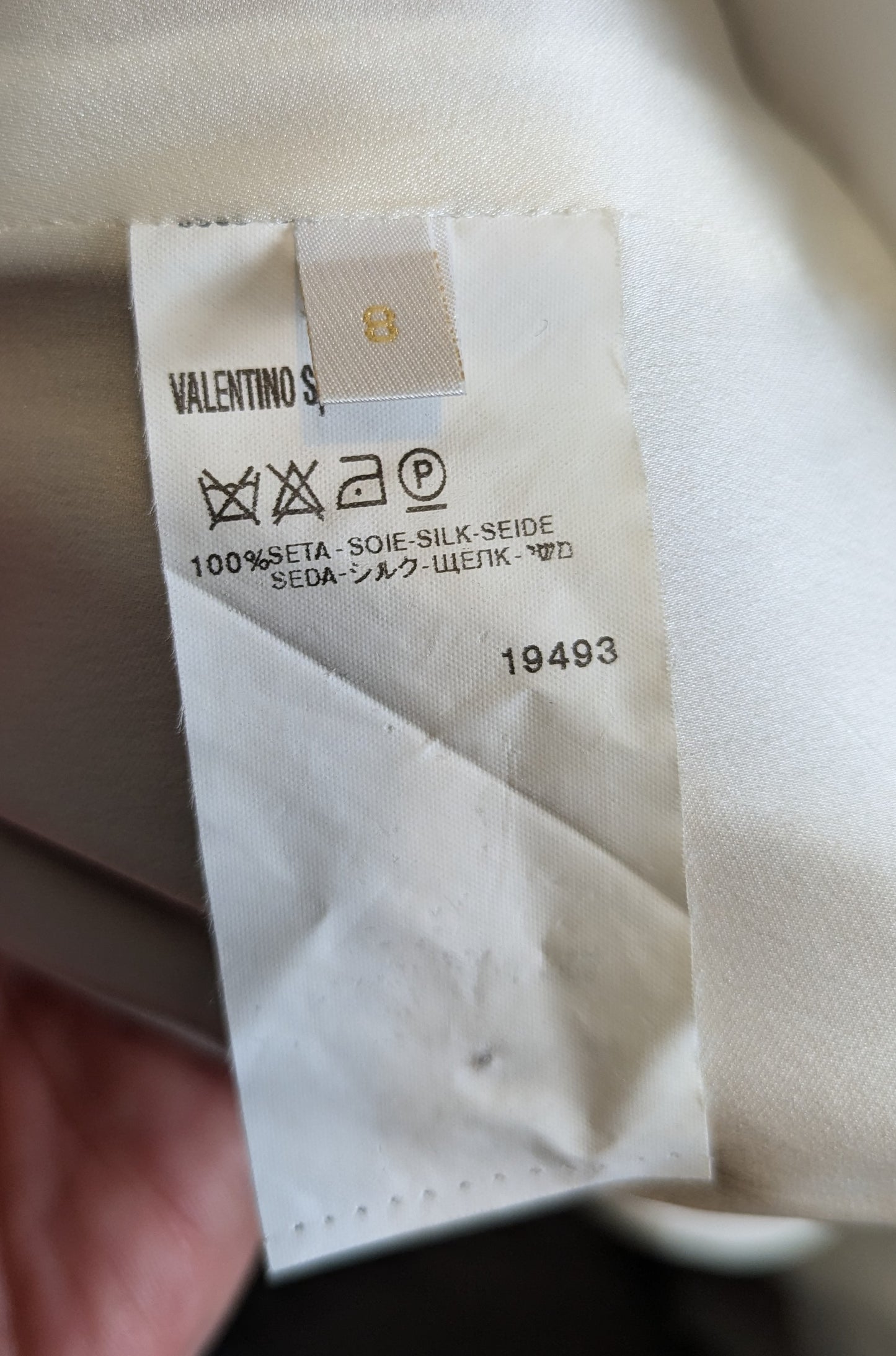 Vintage Valentino cream silk evening dress, prom, gown