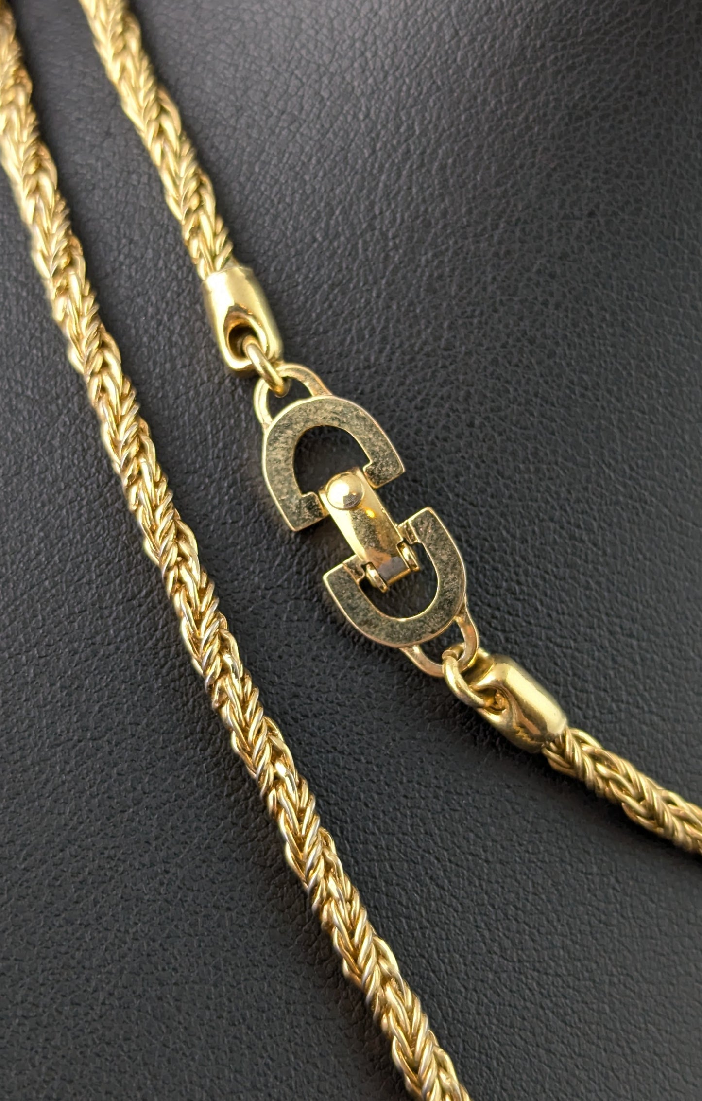 Vintage Christian Dior gold plated chain necklace