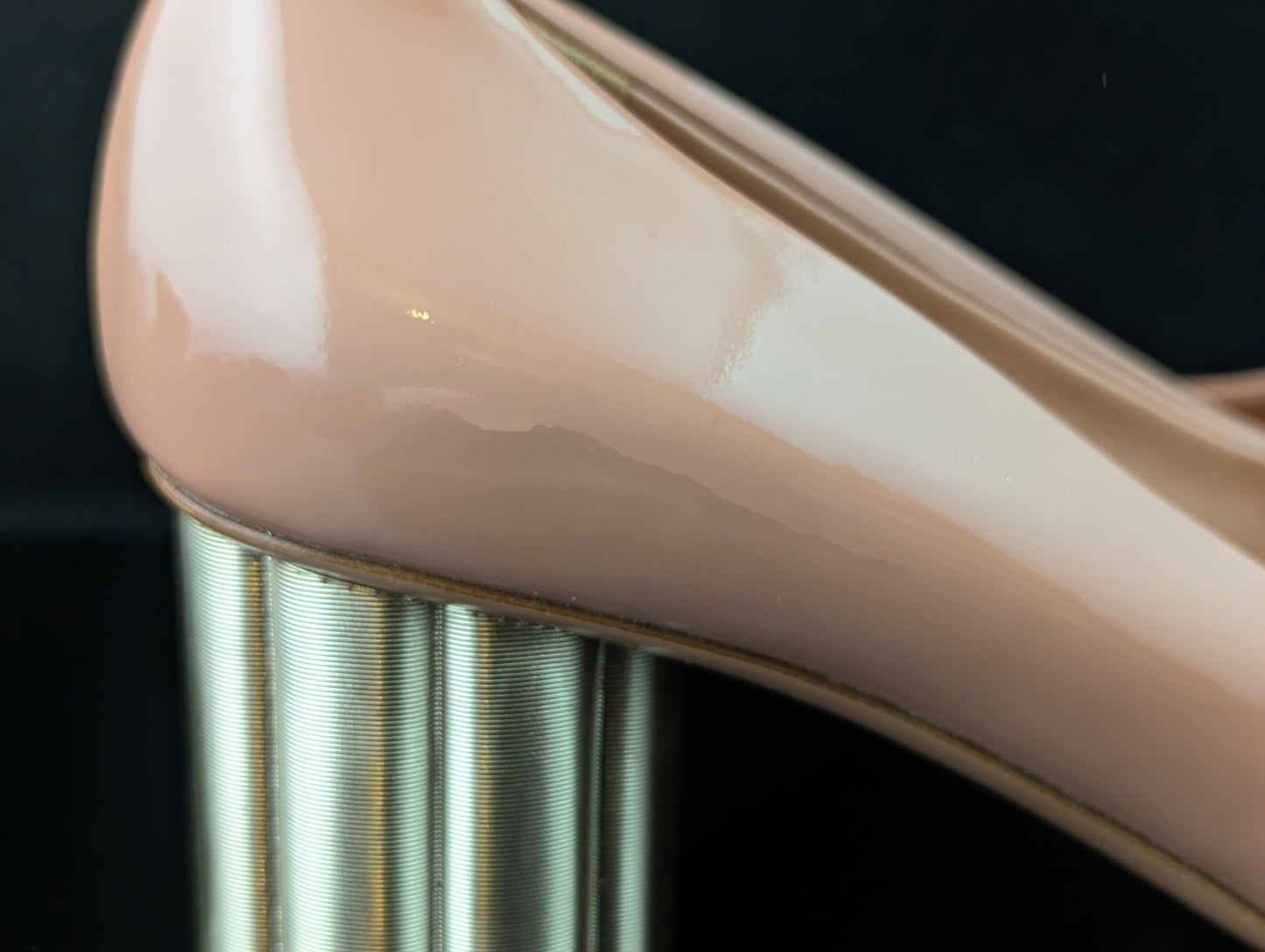 Salvatore Ferragamo blush pink patent leather heeled pumps, shoes