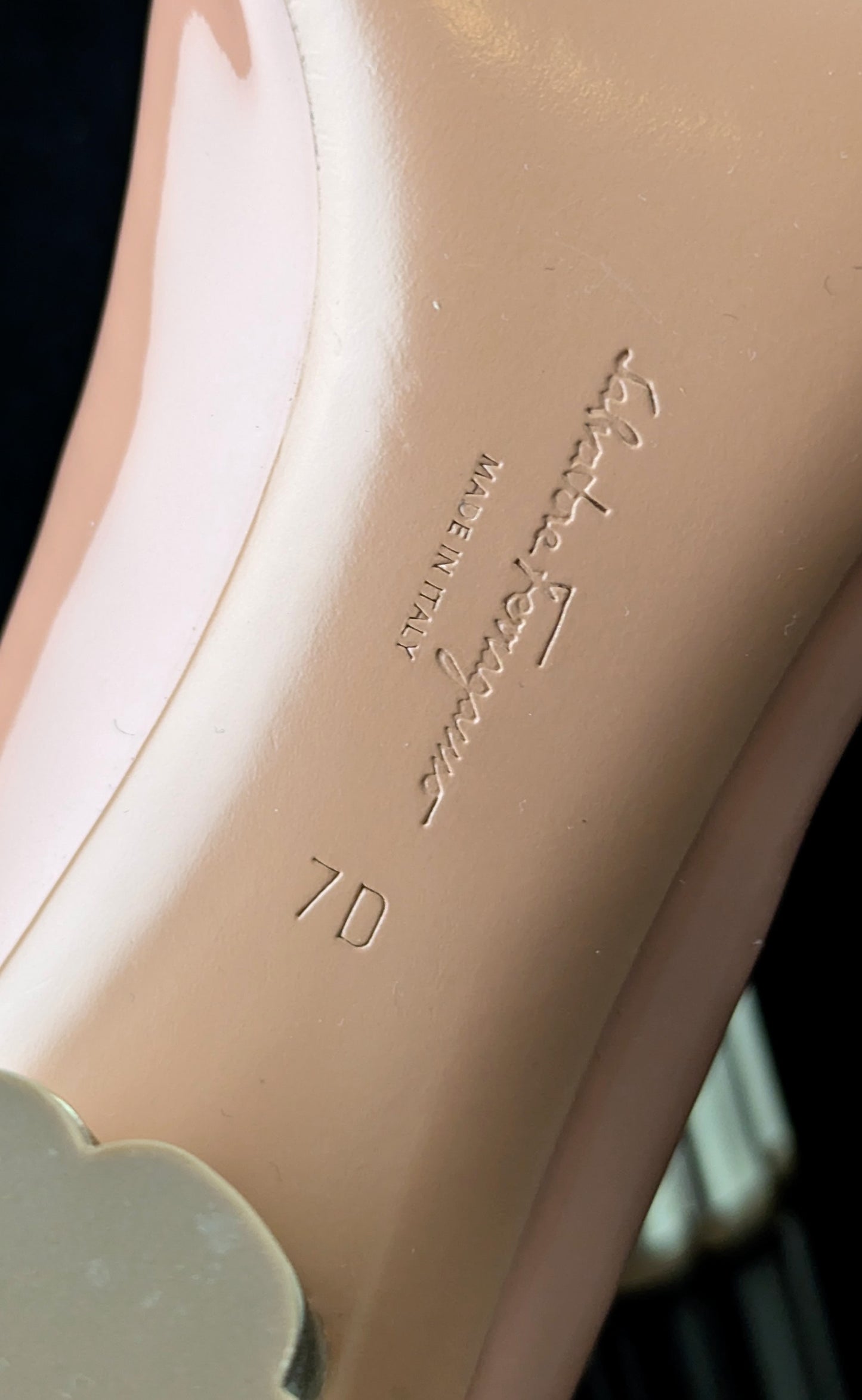 Salvatore Ferragamo blush pink patent leather heeled pumps, shoes