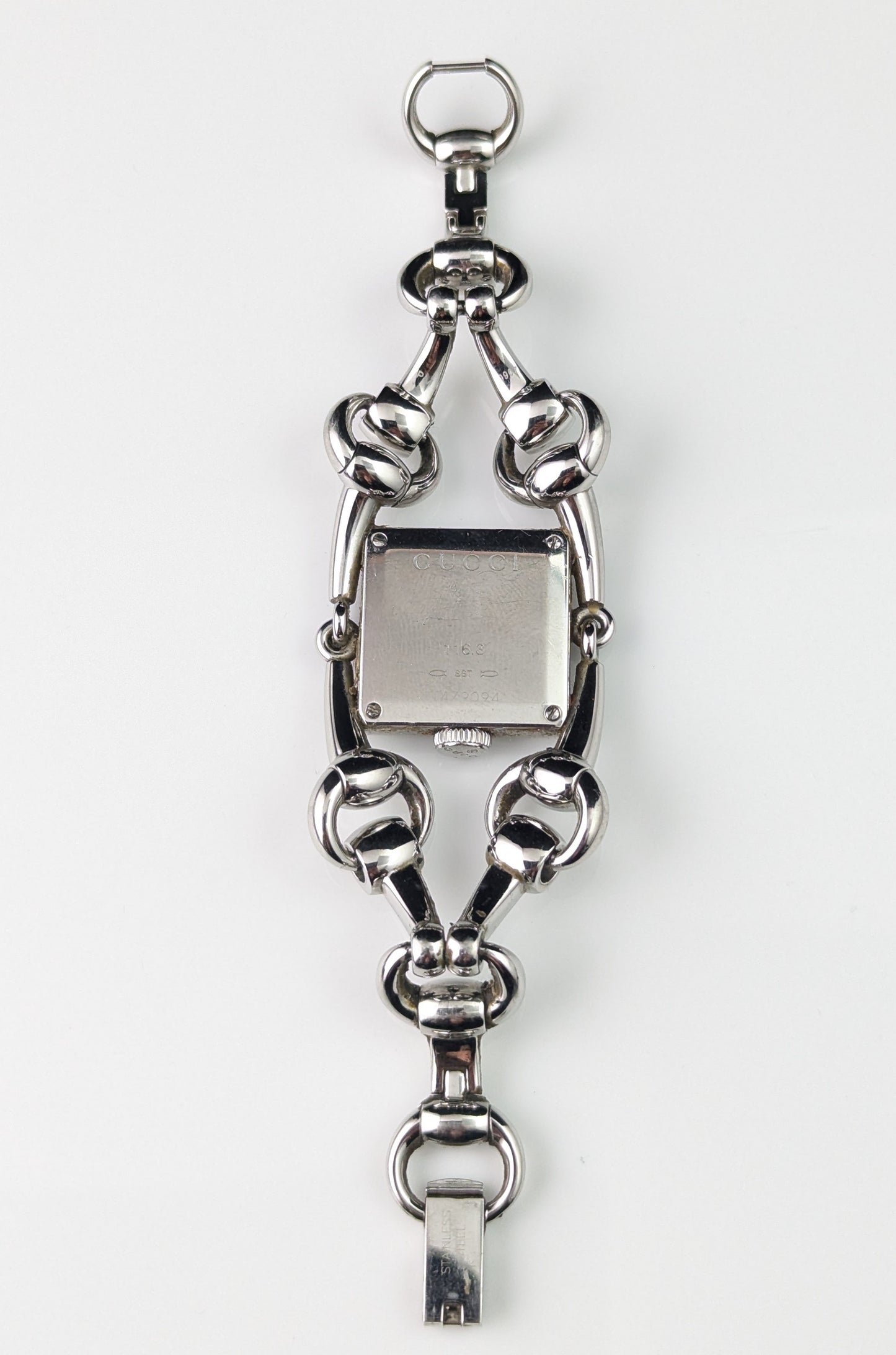 Vintage Gucci Signoria ladies wristwatch, horsebit bracelet strap