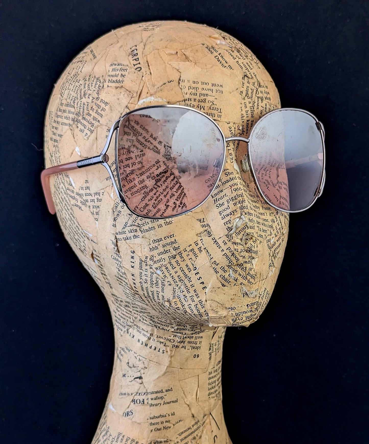 Vintage Burberry sunglasses, Dusky pink, cased