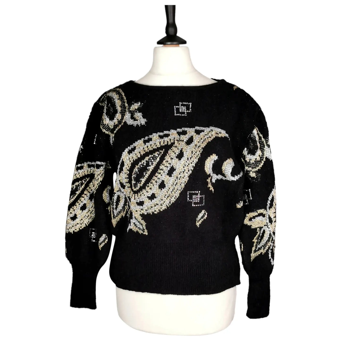 Vintage 80s Metallic knit sweater, Mondi