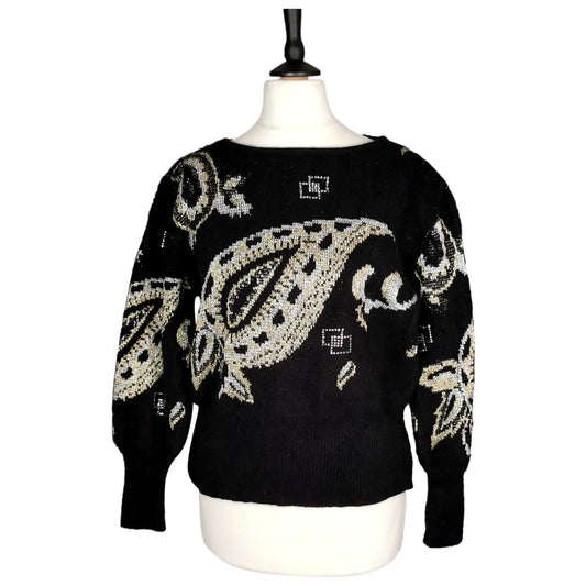 Vintage 80s Metallic knit sweater, Mondi