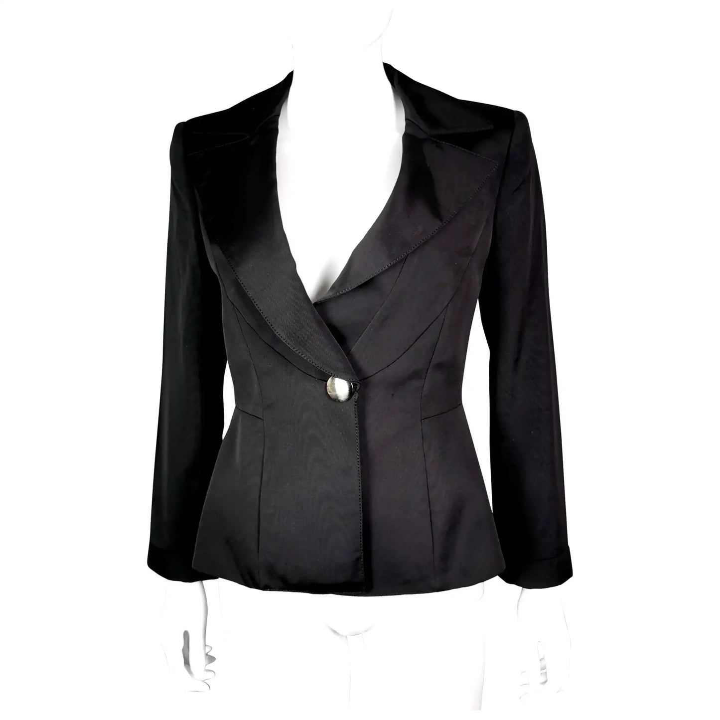 Vintage Armani Collezioni black peplum blazer
