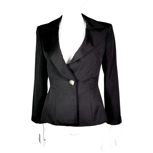 Vintage Armani Collezioni black peplum blazer