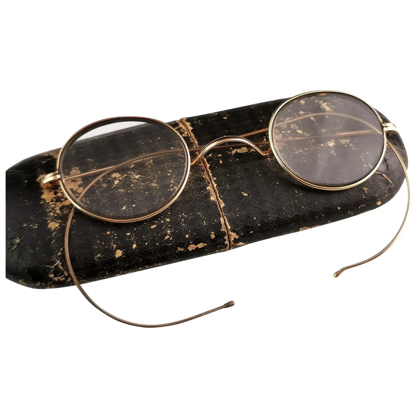 Vintage Art Deco 14ct gold framed spectacles, glasses