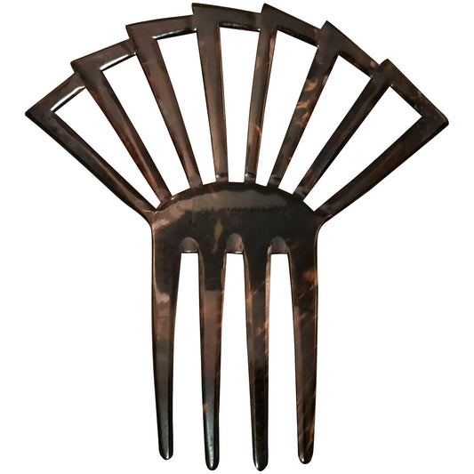 Vintage Art Deco mantilla comb, faux tortoiseshell hair comb, celluloid