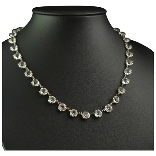 Vintage Art Deco paste riviere necklace