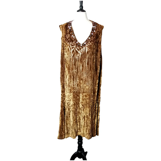 Vintage Art Deco style Velvet burnout dress, Flapper