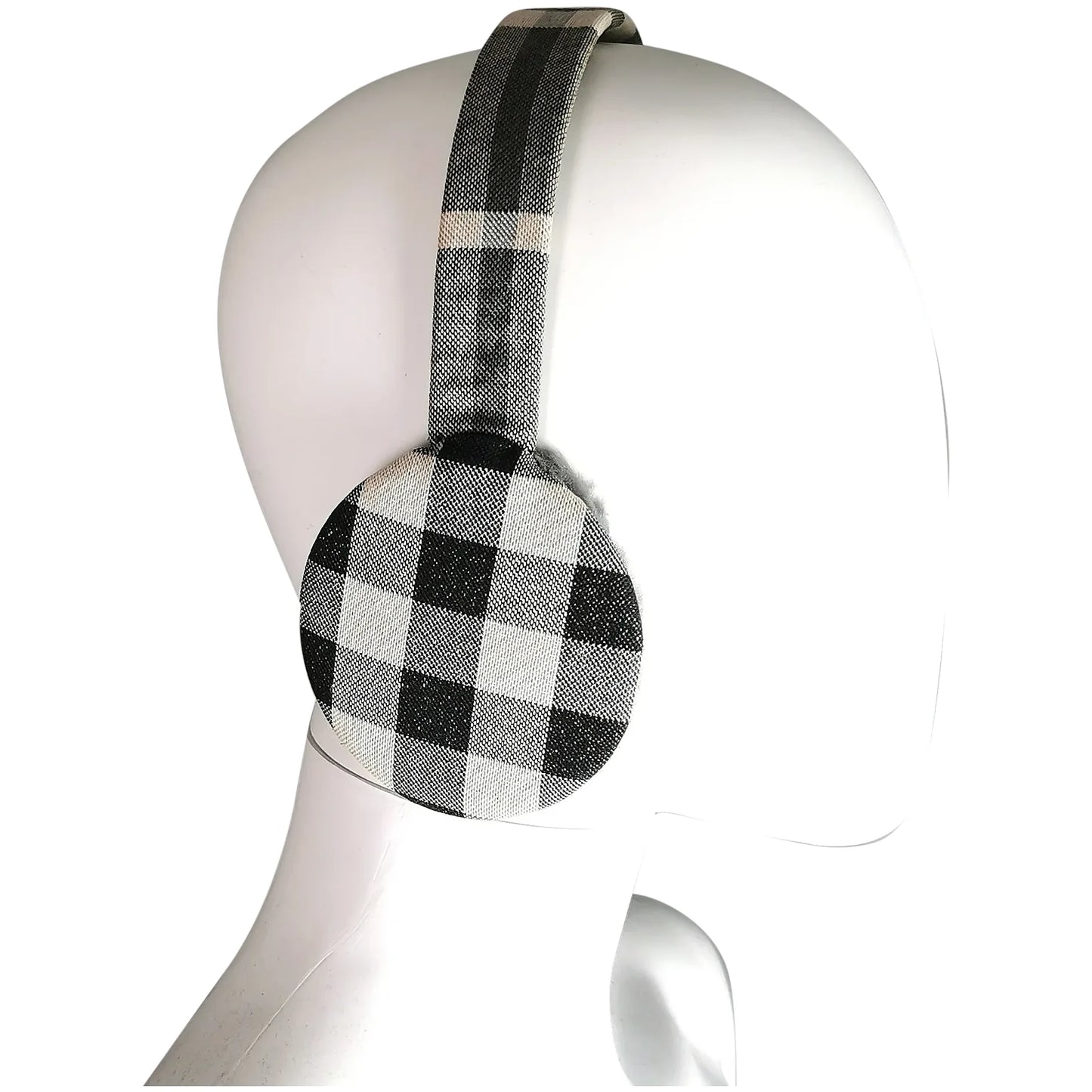 Burberry grey check ear muffs