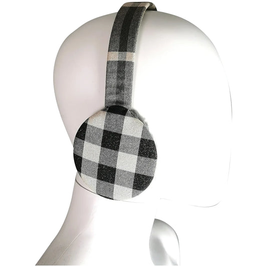 Burberry grey check ear muffs