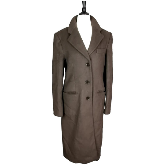 Vintage Emporio Armani brown wool long coat
