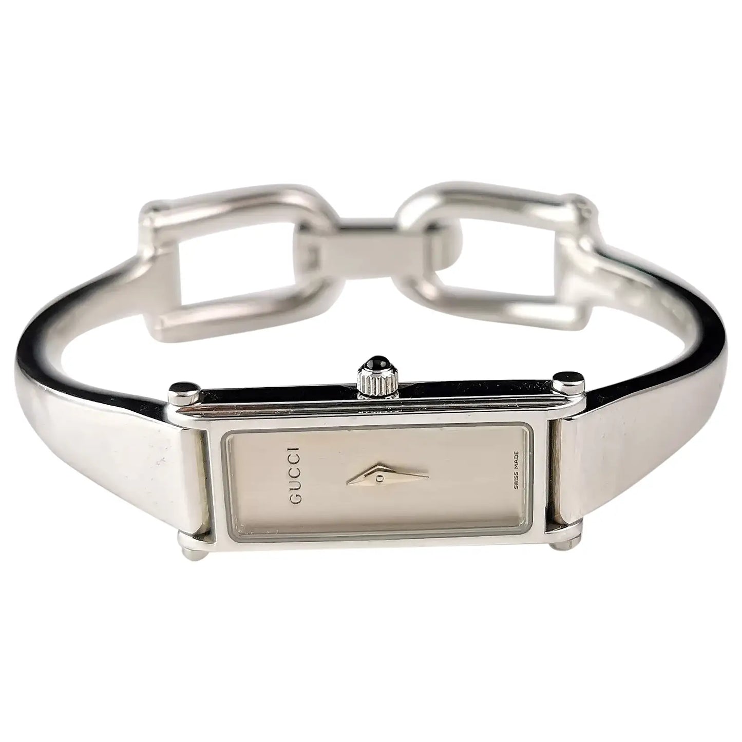 Vintage Gucci 1500l ladies wristwatch, Horsebit bangle strap