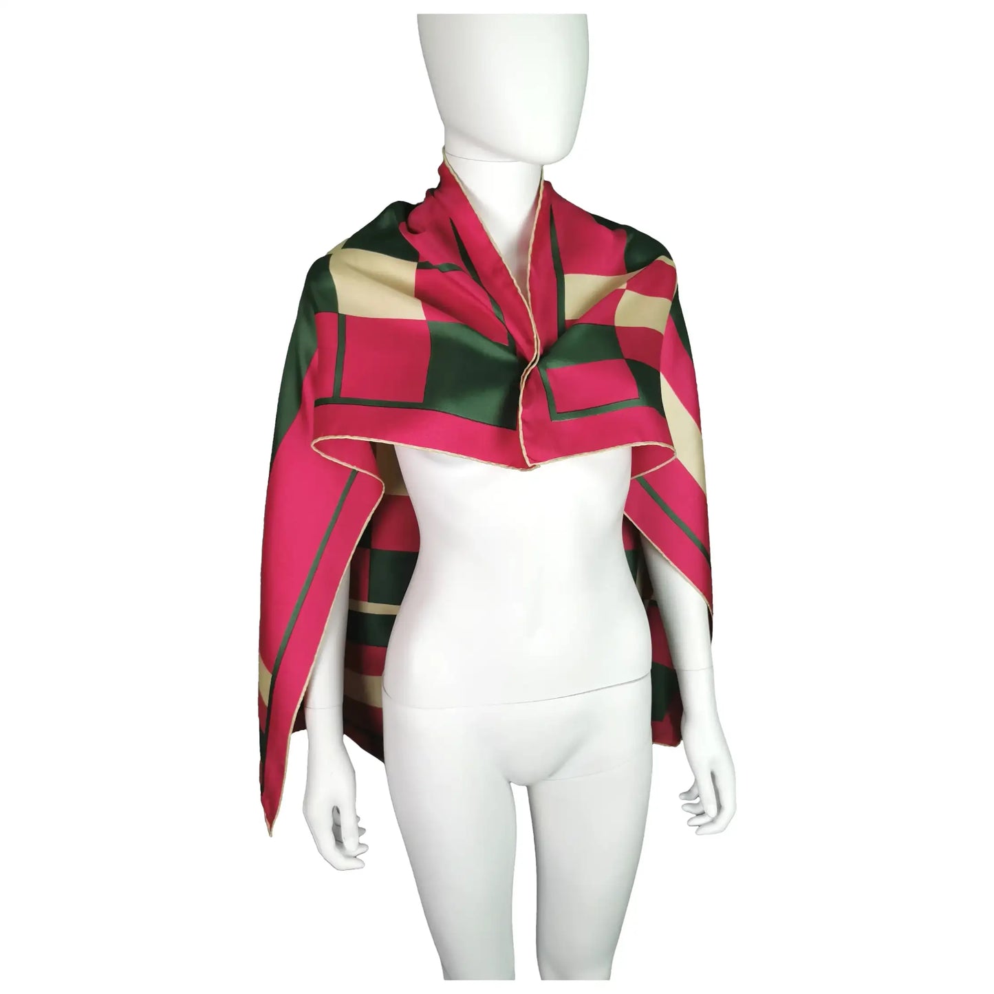 Vintage Jaeger silk scarf, Abstract pattern