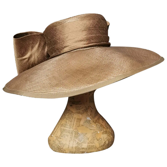 Vintage Jaeger sun hat, floppy, wide brim, bow back