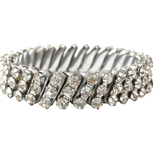 Vintage Mid-20th century diamante bracelet, expandable