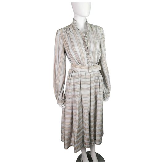 Vintage 1970s silk shirtwaist dress, Maureen Baker