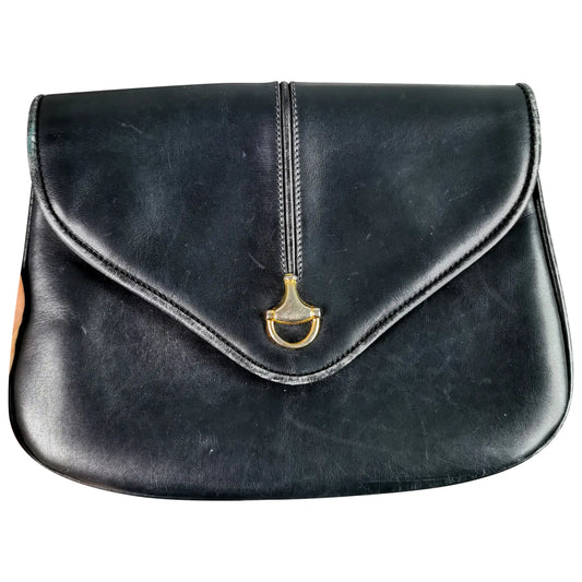 Vintage c1960s Gucci navy leather handbag