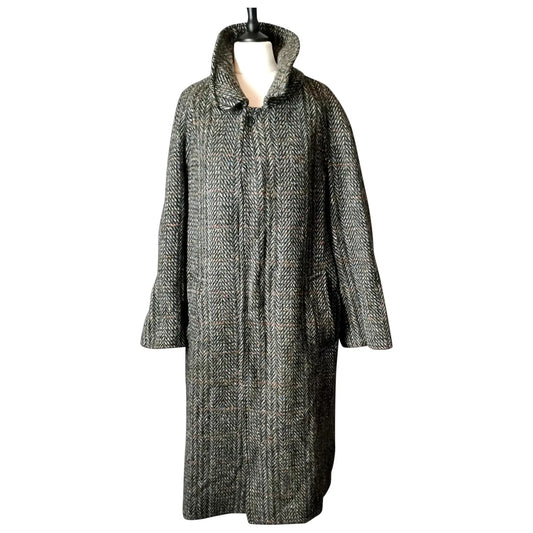 Vintage mens Burberry Irish Tweed overcoat