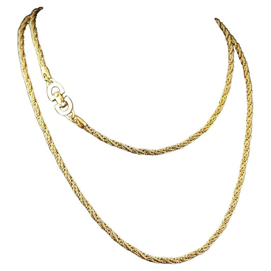 Vintage Christian Dior gold plated chain necklace