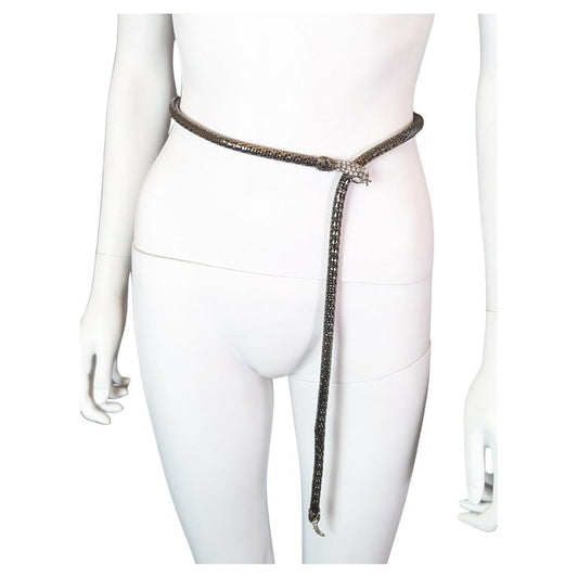 Vintage Jaeger snake design belt, Gunmetal and Diamanté