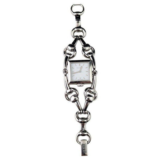 Vintage Gucci Signoria ladies wristwatch, horsebit bracelet strap