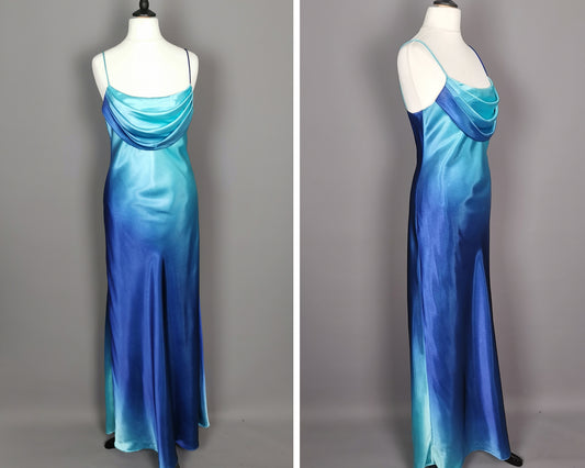 Vintage Blue Ombre bombshell dress, Onyx Nite, Prom, party