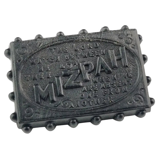 Antique Victorian Whitby Jet Mizpah brooch