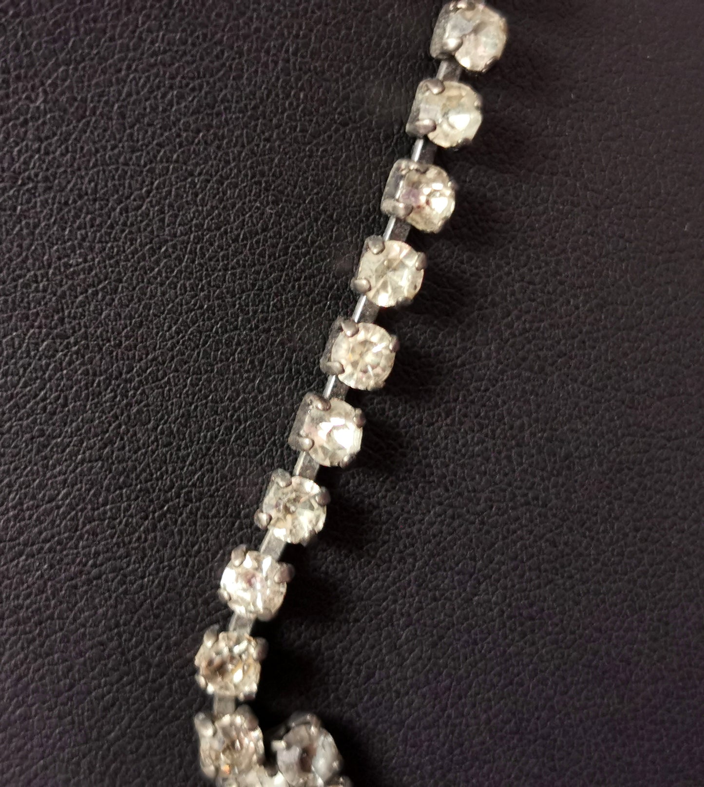 Vintage Art Deco paste bow choker necklace, 1920s