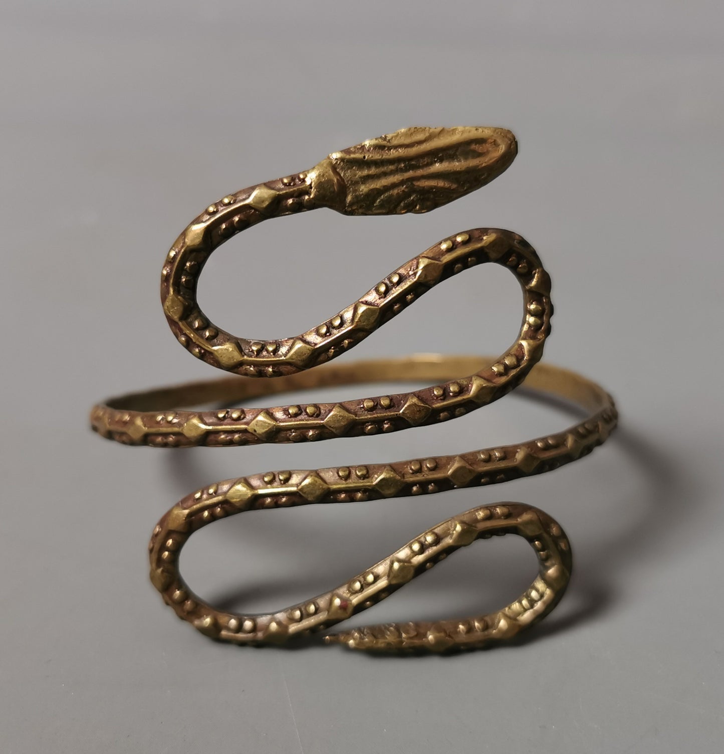 Vintage Art Deco snake arm cuff bangle