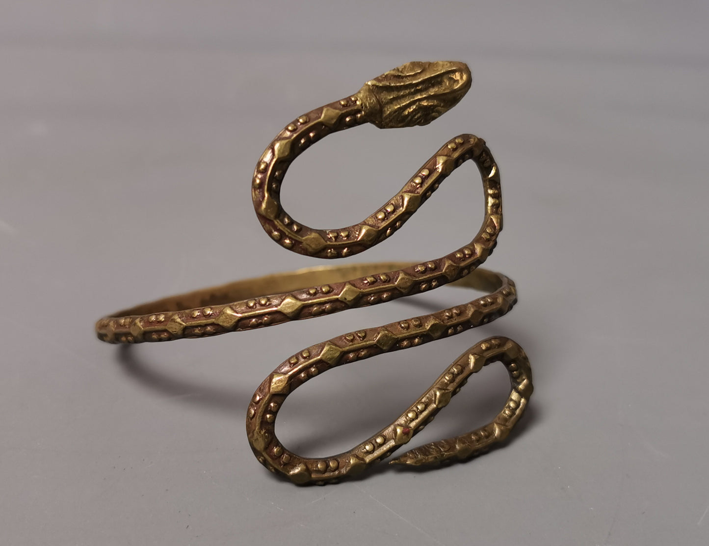 Vintage Art Deco snake arm cuff bangle