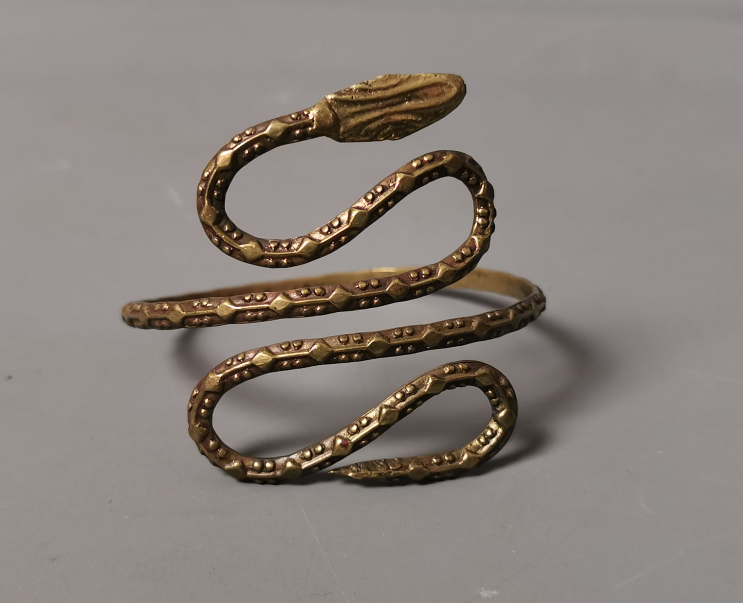 Vintage Art Deco snake arm cuff bangle