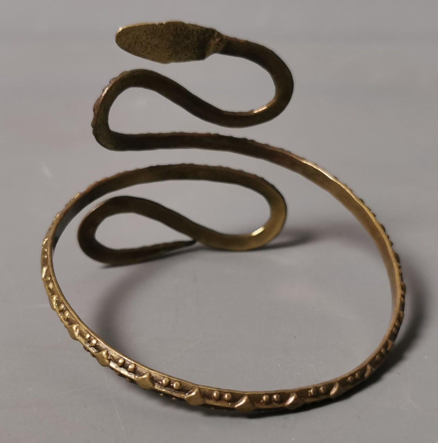 Vintage Art Deco snake arm cuff bangle