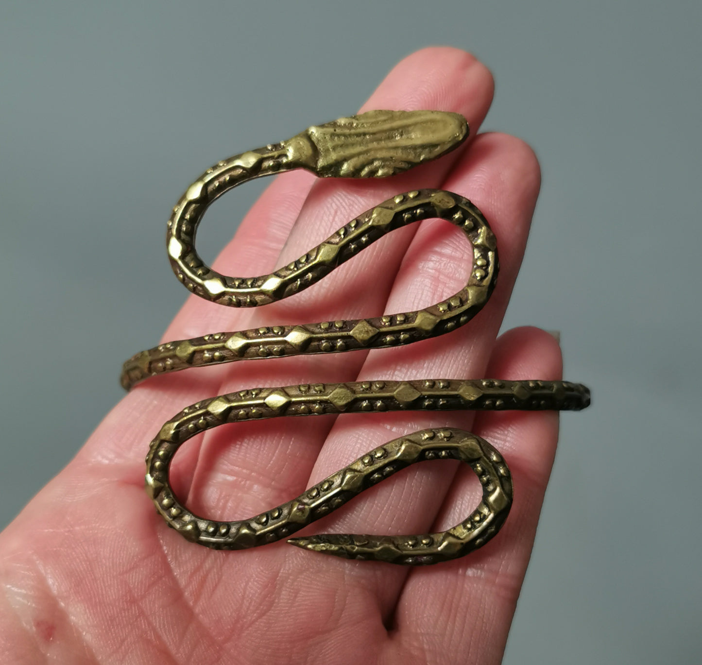Vintage Art Deco snake arm cuff bangle