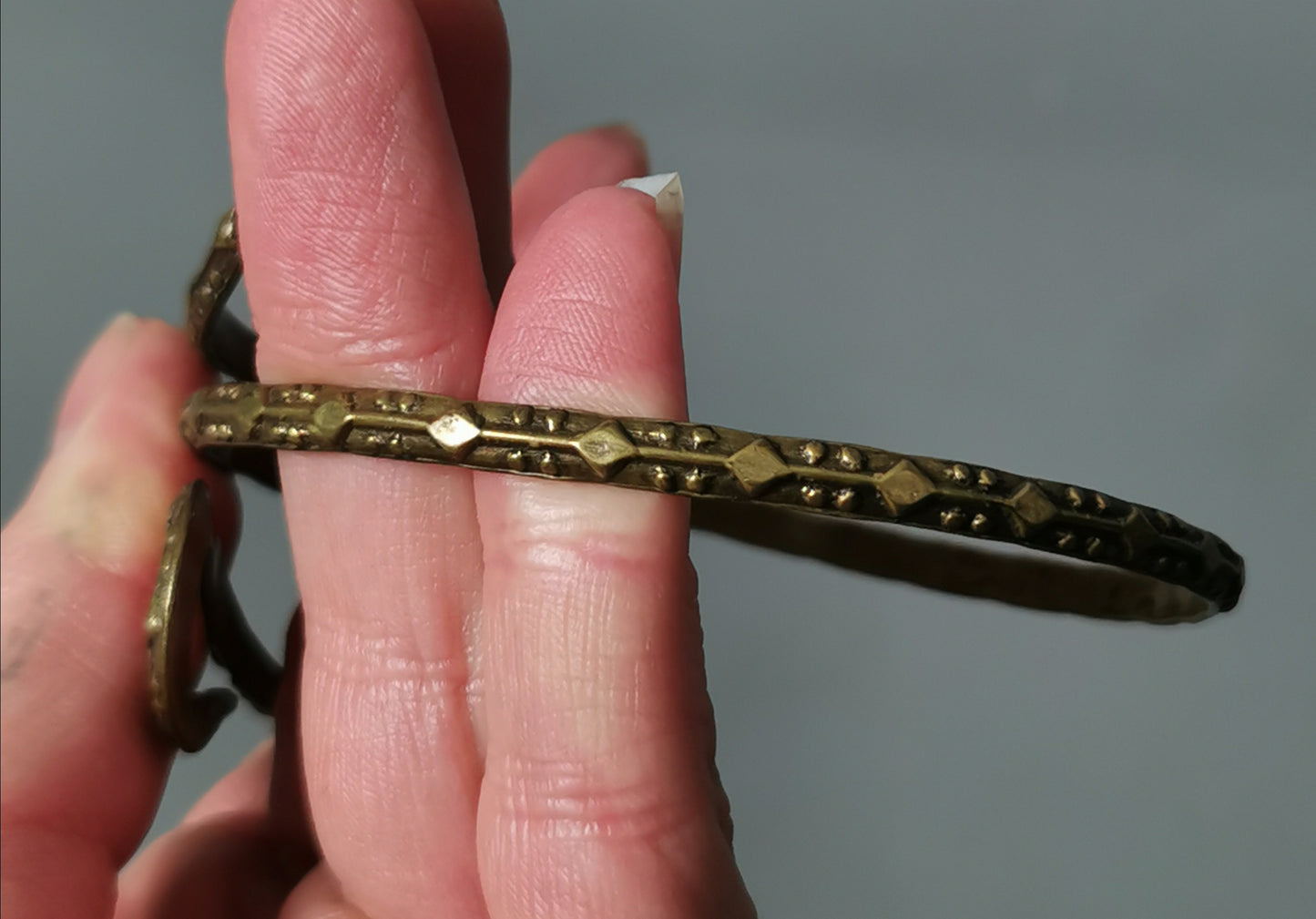 Vintage Art Deco snake arm cuff bangle