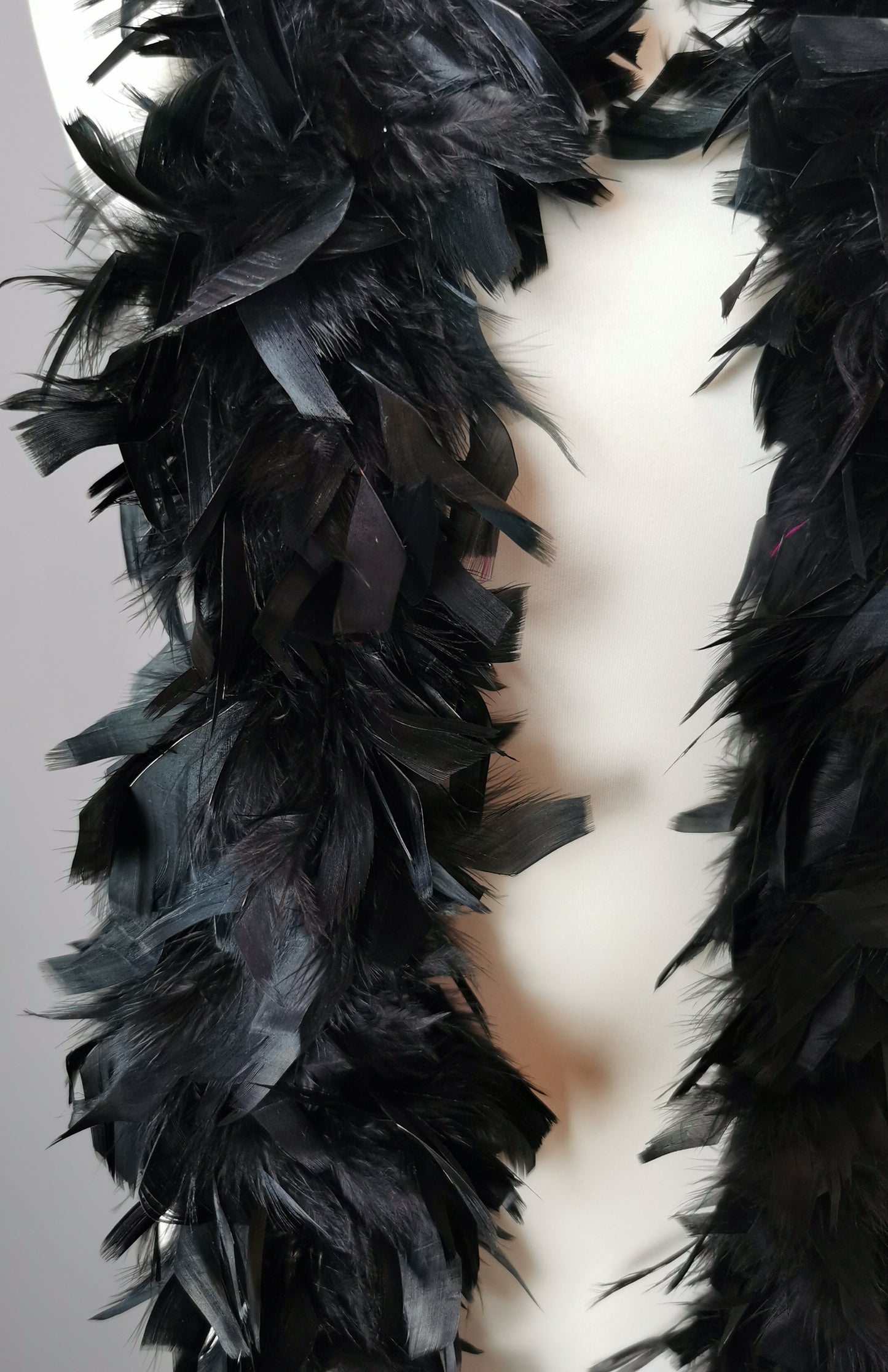 Vintage black feather boa, 1990s