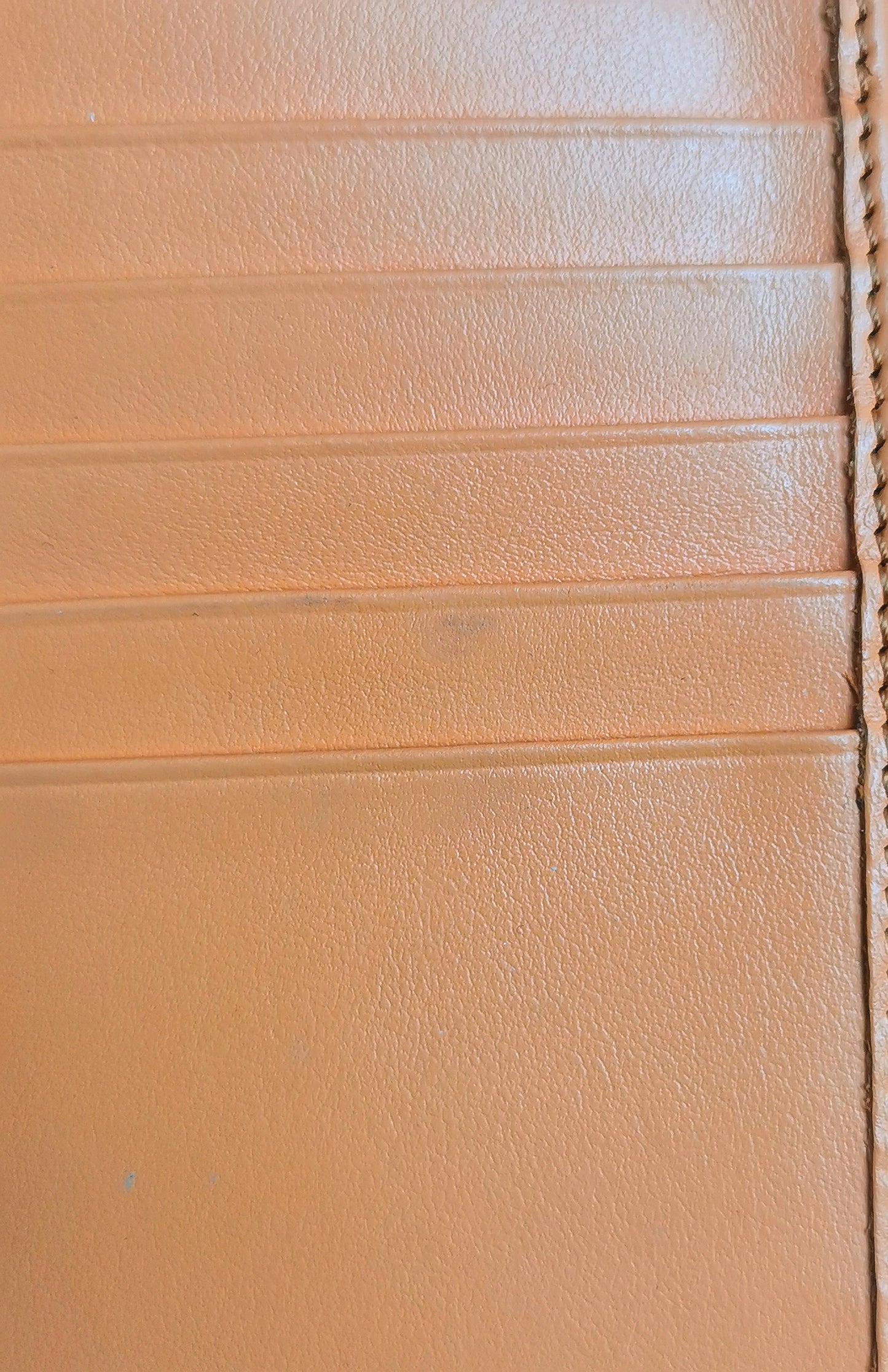 Fendi coral leather clutch purse, bi fold wallet, boxed