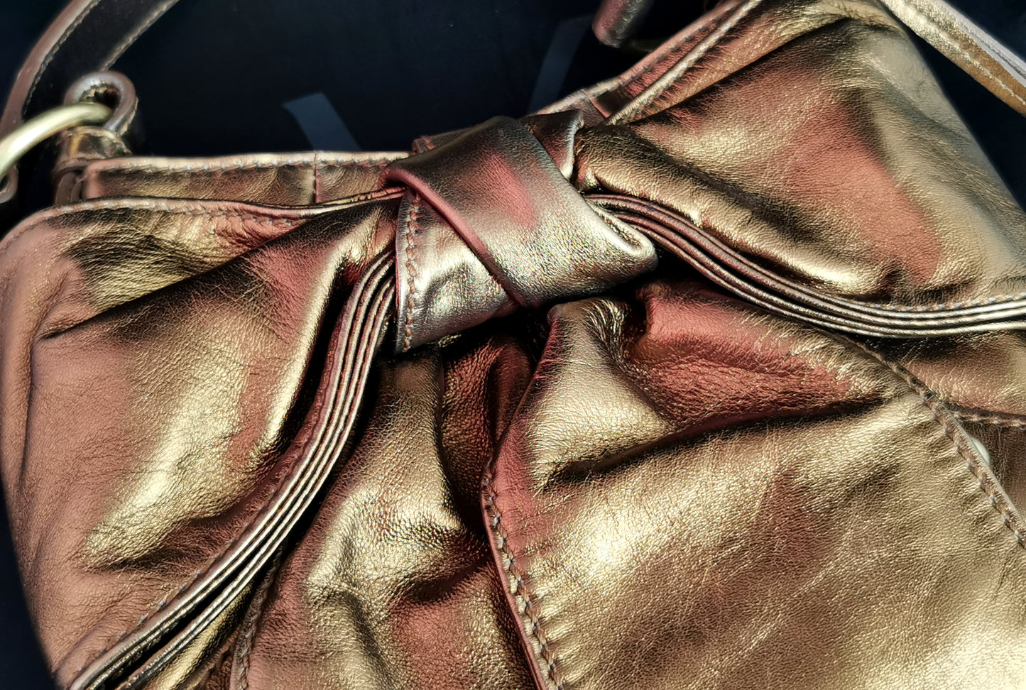 YSL bronze bow mini bag, handbag