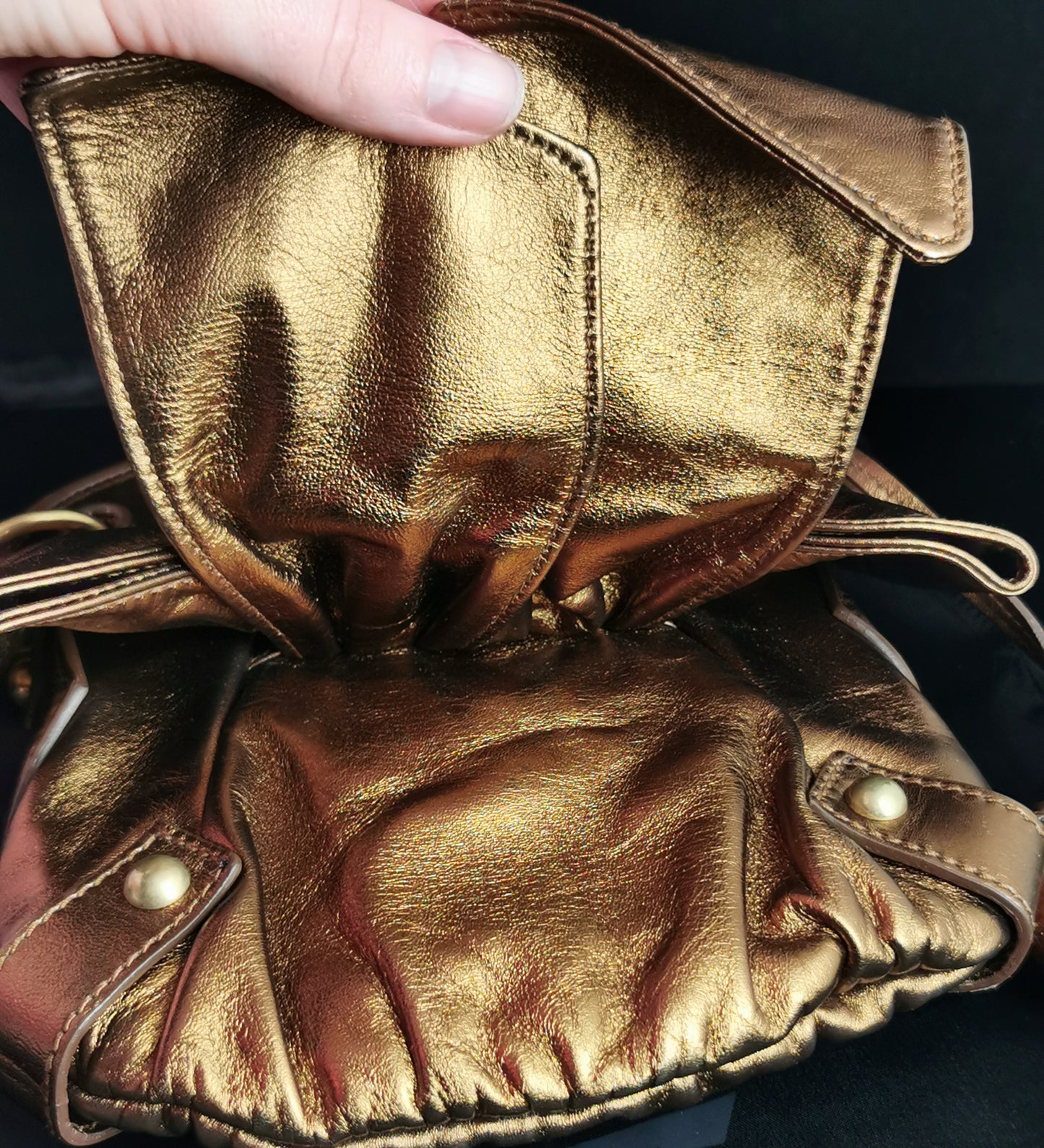 YSL bronze bow mini bag, handbag
