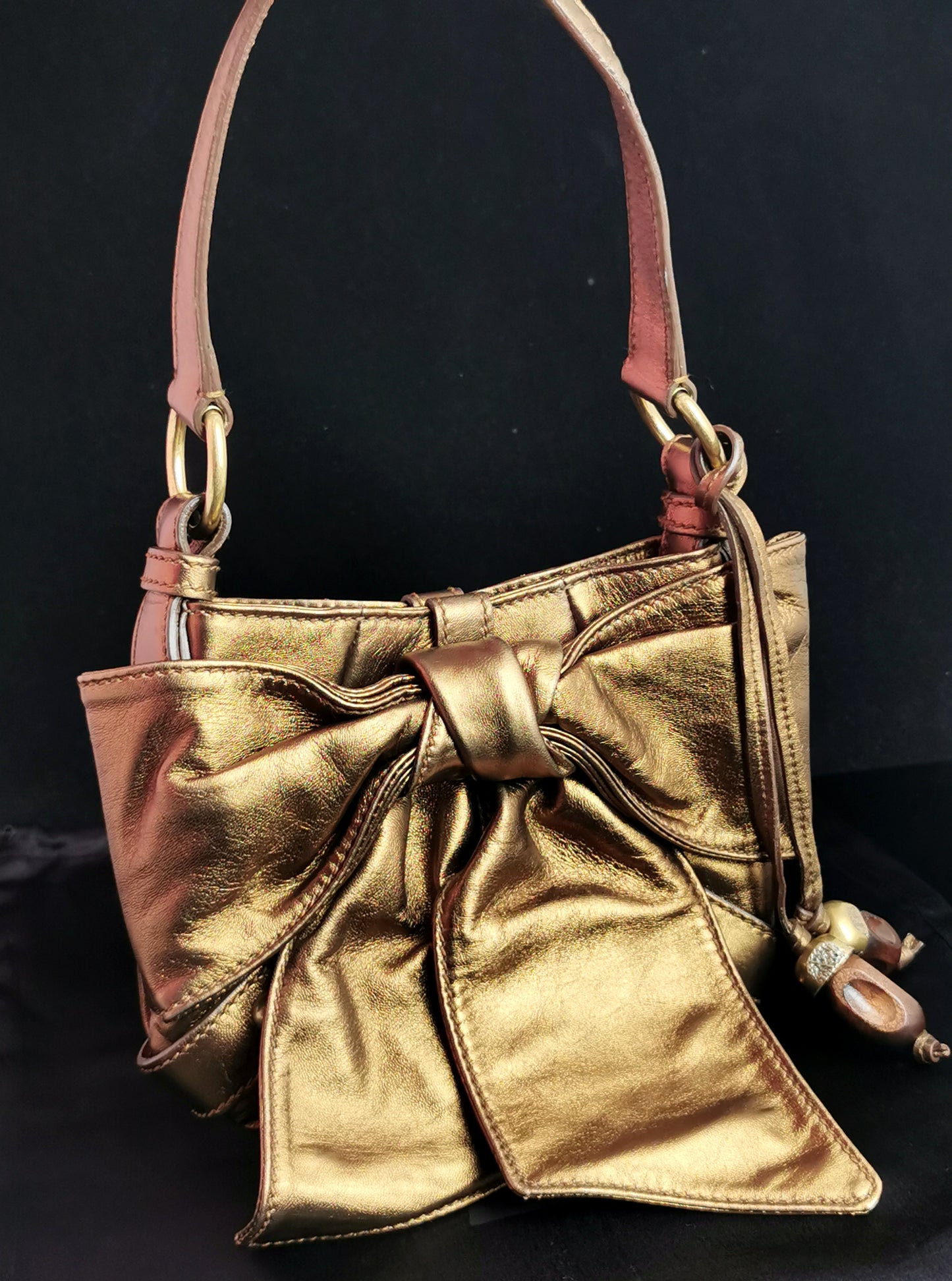 YSL bronze bow mini bag, handbag